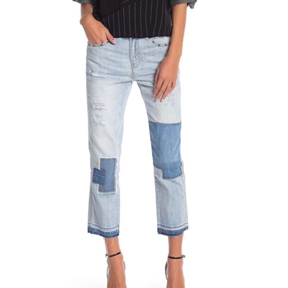 Desigual NWT Denim Jeans white wash Size 26 - Picture 1 of 9